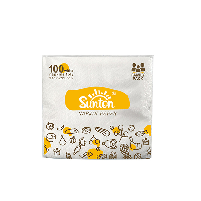 Оптовые индивидуальные салфетки бумаги Serviettes 1ply 100 листов 